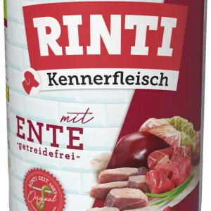 Sparpaket 6 x 800 g Rinti Kennerfleisch mit Ente Hunde Nassfutter Sonderangebot